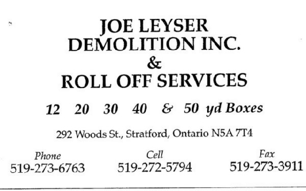 JOE LEYSER DEMOLITION INC. & ROLL OFF SERVICES