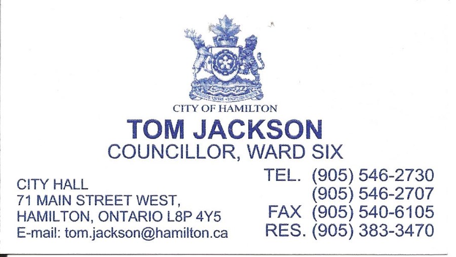 Tom Jackson Councillor Ward Six
